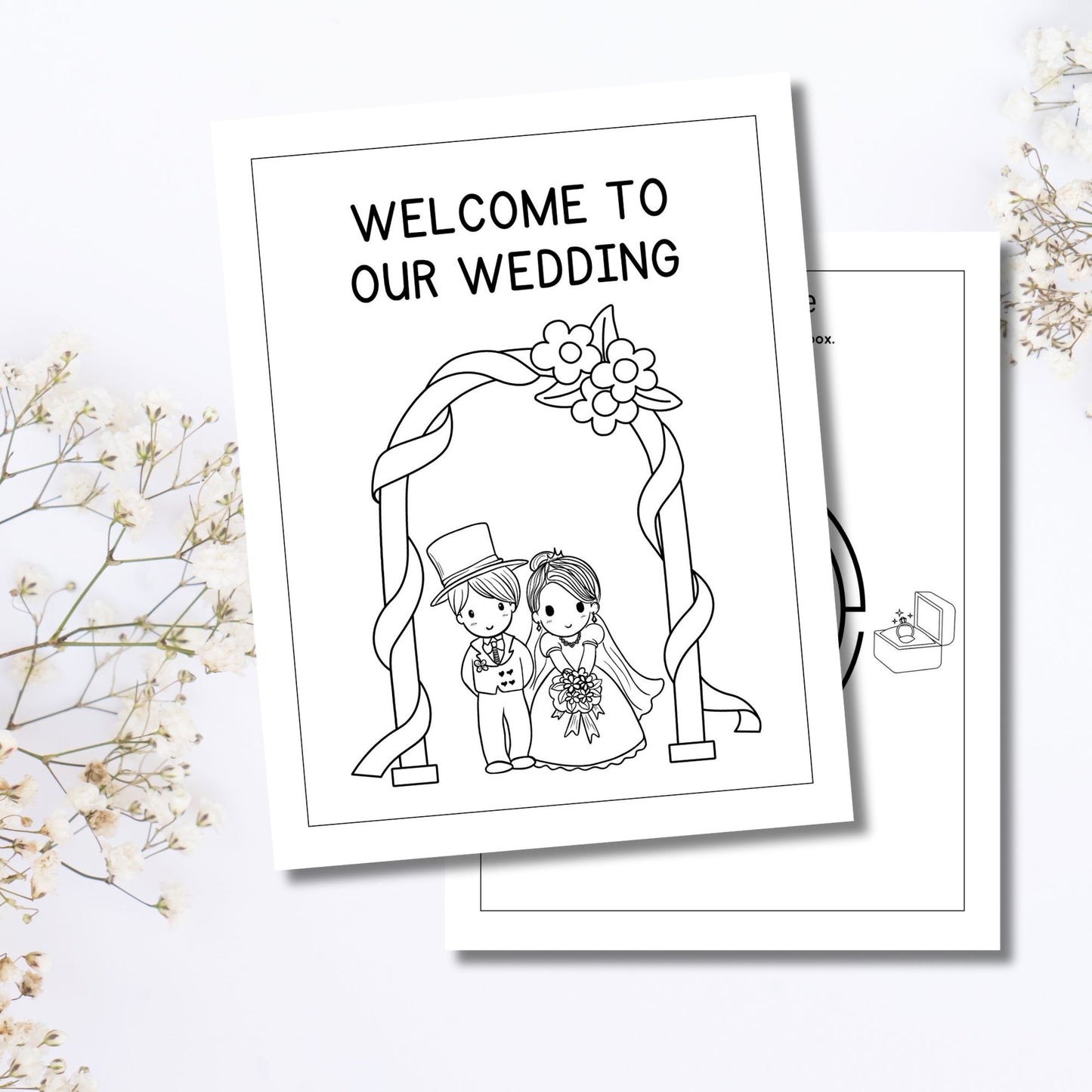 Kids Wedding Activity Pack Wedding Activity Book Coloring Book for Kids Reception Table Activities Booklet Marriage Games printable Digital Download