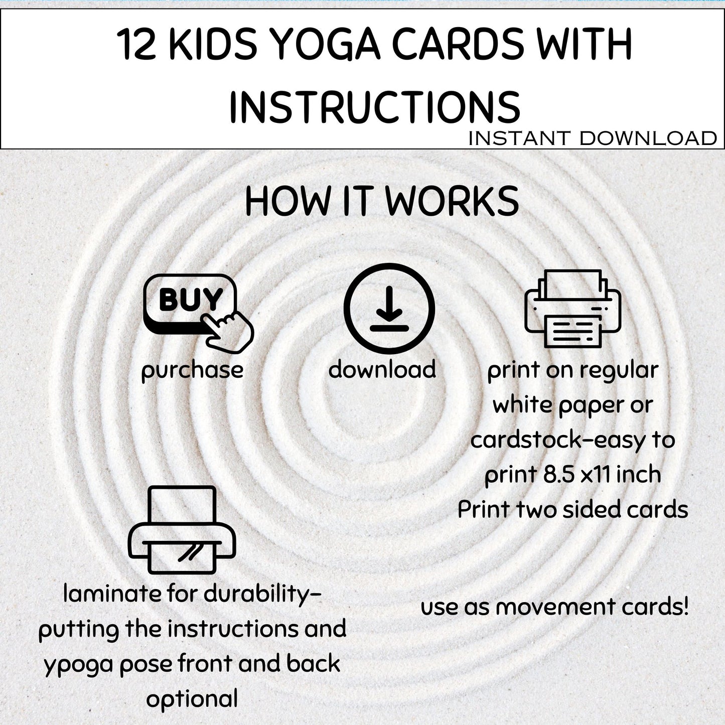 Kids Yoga Poses Yoga Flashcards Kids Movement Activity Yoga Poses Yoga Practice Yoga Cards Yoga for Kids Exercise Cards Instant Download