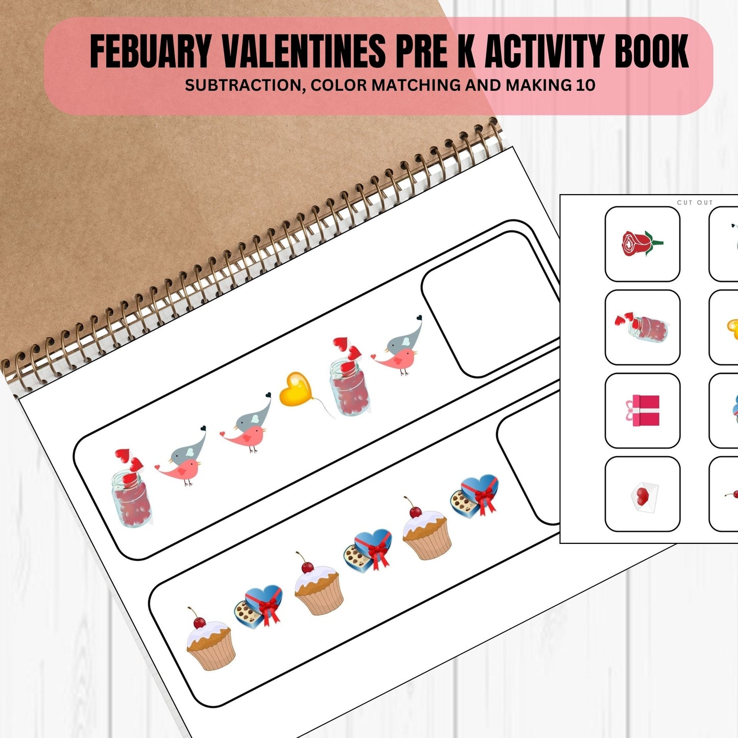 Valentine’s Day Preschool Busy Book | Printable Preschool Curriculum & Worksheets | Fun Valentine Activities for Kids