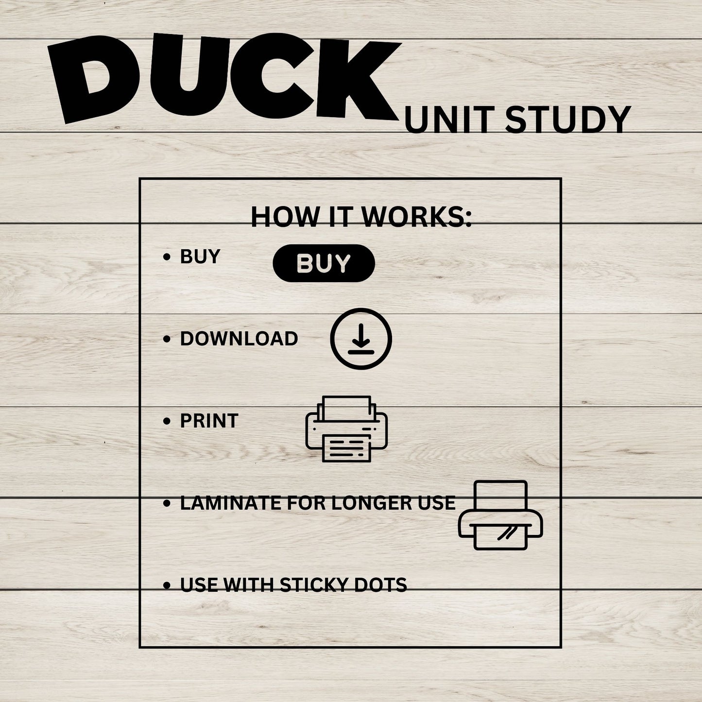 Duck Unit Study Homeschool Learning Material Charlotte Mason Preschool Nature Study Anatomy of a Duck Parts of a Duck Preschool Activity