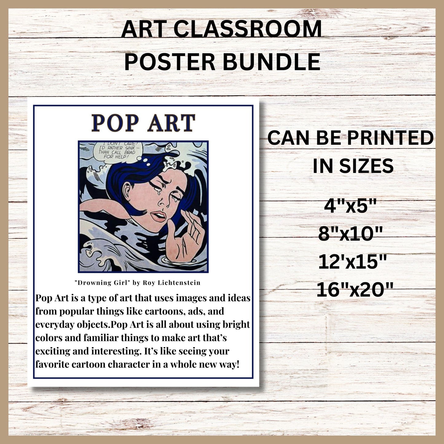 Art Classroom Poster Printable Classroom Decor Classroom Poster Bundle Art Teacher Bulletin Board Set for Elementary Middle School Art
