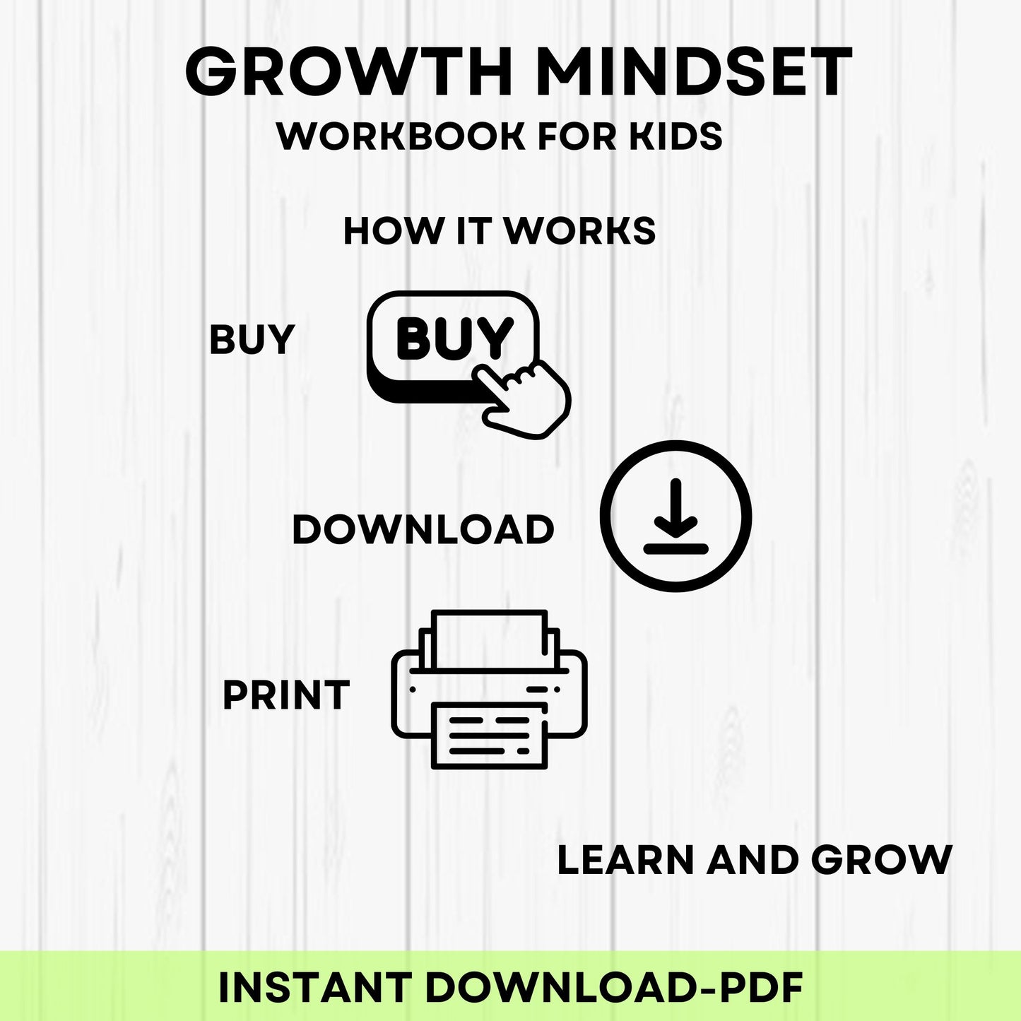 Grow Your Mind Worksheets for Kids – Social Emotional Learning Activities, Therapy Resources, Self-Love & Positive Thinking Challenge