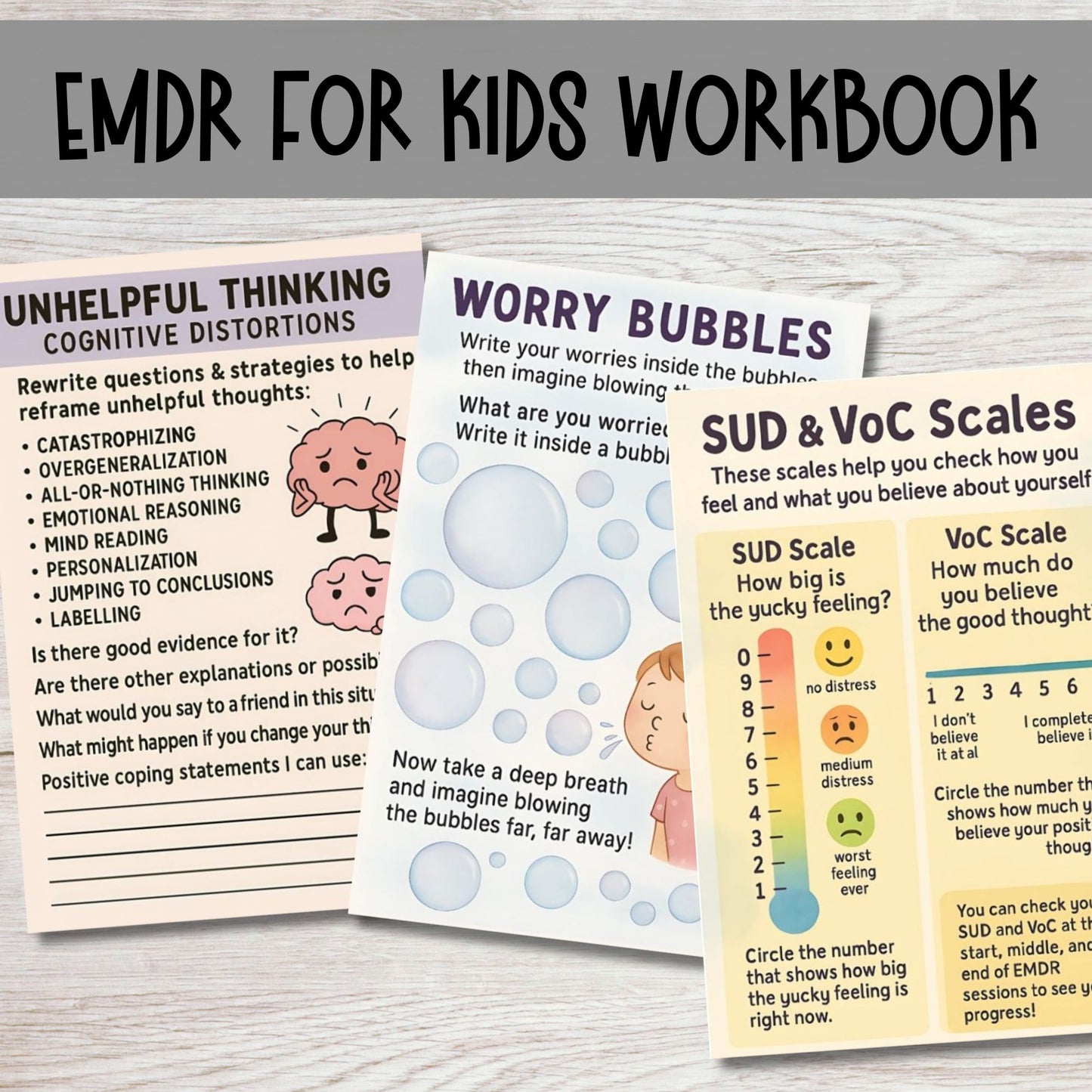 EMDR Workbook for Kids – Trauma-Informed Coping Skills, CBT & Mindfulness Activities