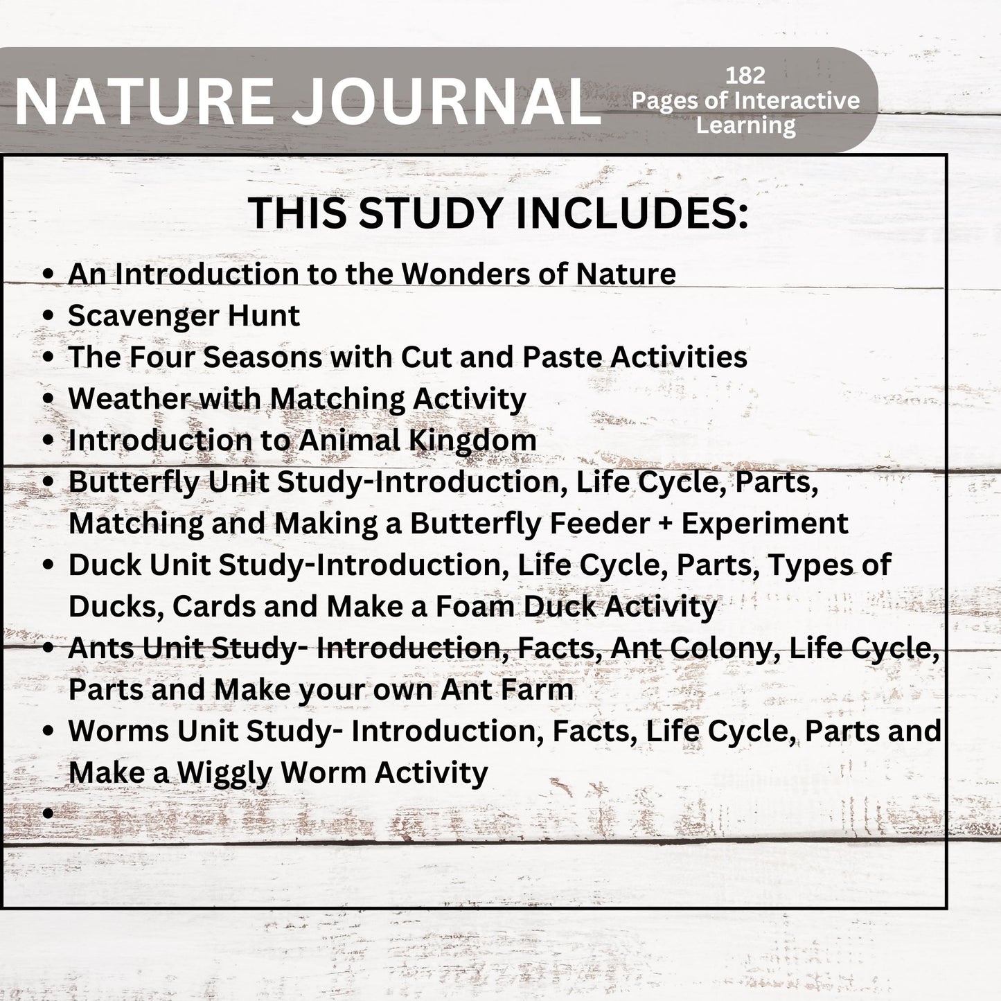 Nature Journal Mega Bundle Homeschool Learning Materials Charlotte Mason Nature Study Preschool Curriculum Toddler Busy Book Montessori