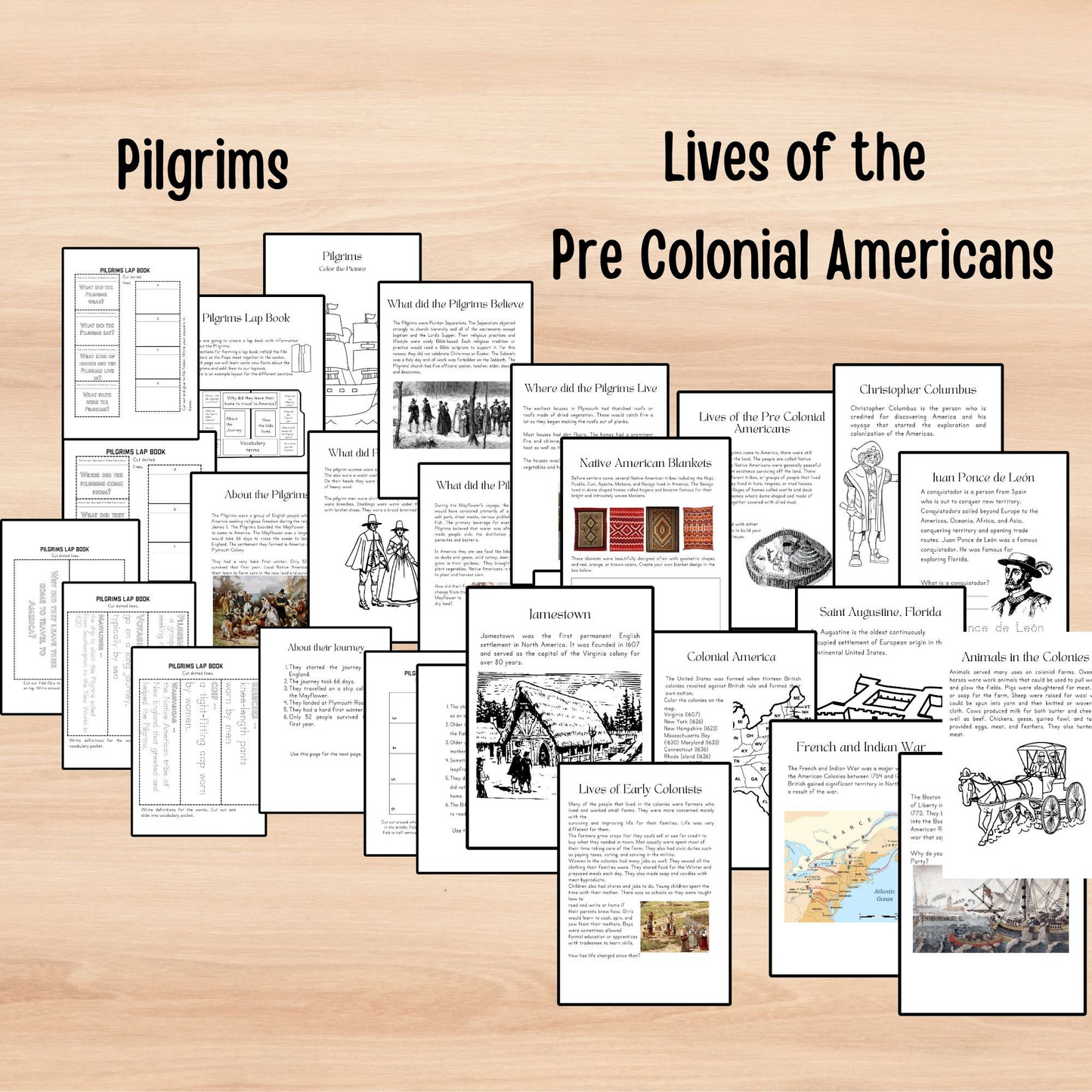 Mega Bundle American History Busy Book Homeschooling Preschool Learning Binder Interactive Study Workbook History Unit Study Homeschool Kids