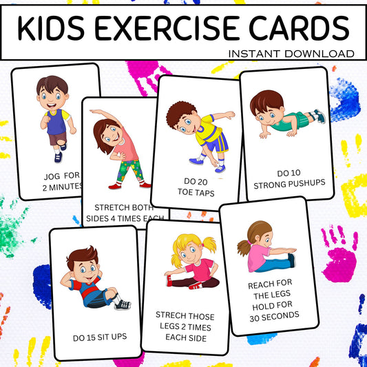 Movement Break Cards for Kids | Printable Exercise Cards | Brain Breaks & Fitness Activities | Homeschool PE