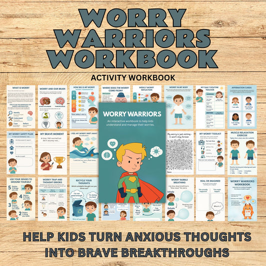Worry Warriors Workbook for Kids – Anxiety Relief Activities, Coping Skills and SEL Tools