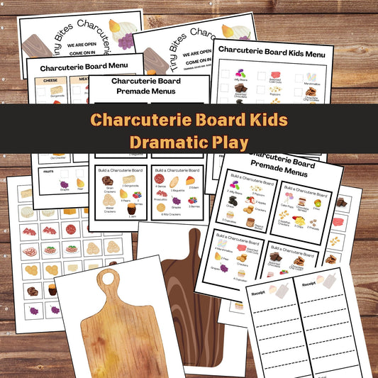 Build A Charcuterie Board Pretend Play Preschool Printable Busy Book Kindergarten Printable Toddler Activity Kids Activity PreK Pack