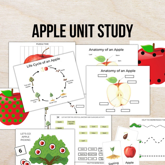 Apple Unit Study | Life Cycle, Anatomy, Nature Study | Montessori & Kindergarten Science Activities
