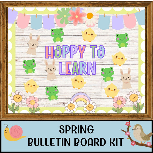 Spring Bulletin Board Kit | Easter & St. Patrick’s Day Classroom Decor | March & April Bulletin Board Display