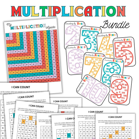 Skip Counting Cards Printable | Multiplication Practice for Kids | Homeschool Math Activity | Early Math Skills & Skip Counting Resources