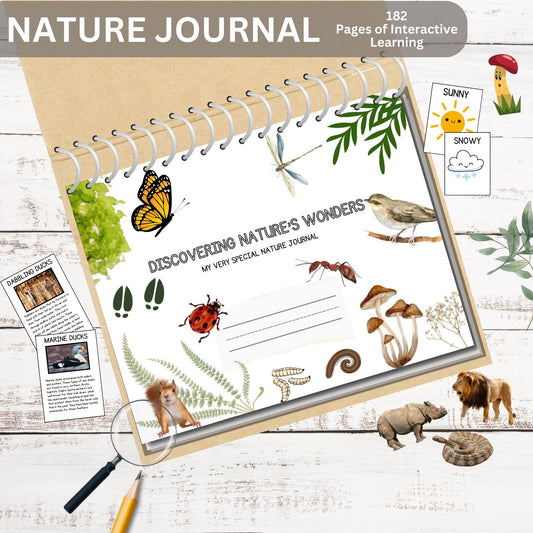 Nature Journal Mega Bundle Homeschool Learning Materials Charlotte Mason Nature Study Preschool Curriculum Toddler Busy Book Montessori