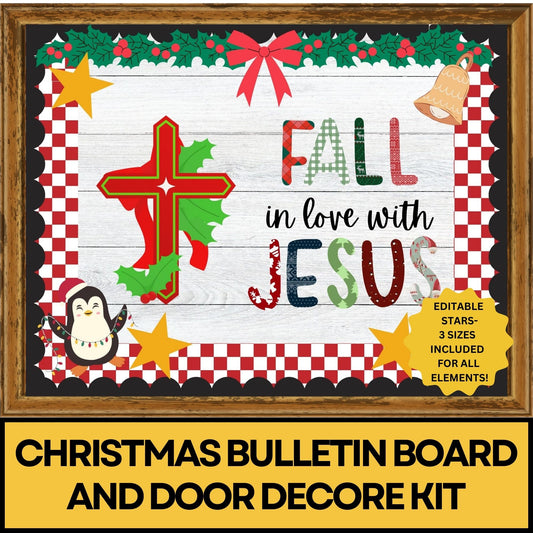 Christian Winter Bulletin board Christmas Jesus bulletin board Winter Church bulletin board Religious door decor Jesus Christ Classroom