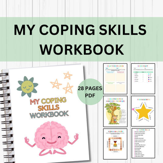 Coping Skills Kids Workbook Worksheets Calming Strategies Emotional Self regulation Coping Skills SEL Counseling Activities Therapist