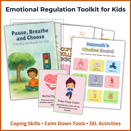 Emotional regulation toolkit for kids printable bundle