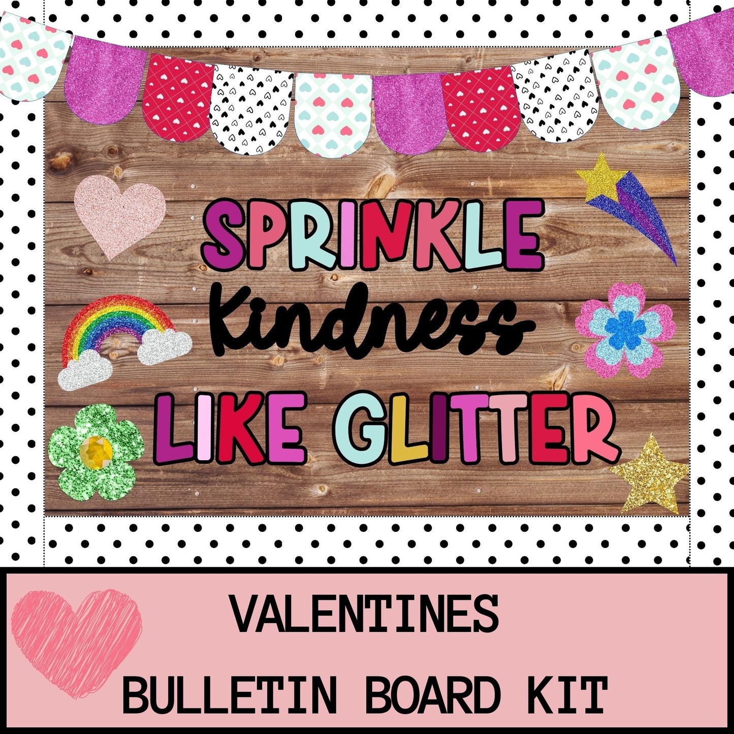 Valentine's Day Bulletin Board and Door Decor | Pastel Kindness Theme for Classroom Decor | Valentines Classroom Decor