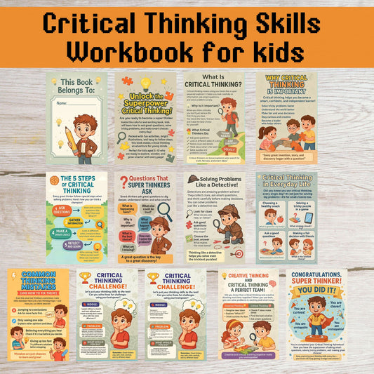 Critical Thinking Skills Activities for Kids Ages 5–10 | Problem Solving and Creative Thinking Pack