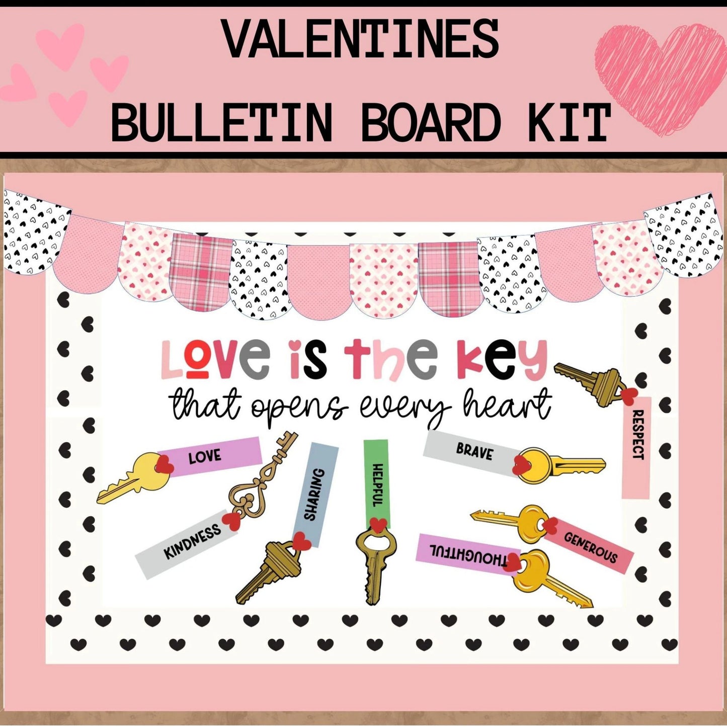 Valentines Bulletin Board Pastel Bulletin Board Editable Affirmation Bulletin Board Kit February Bulletin Board Kindness Bulletin Board With Student Activity