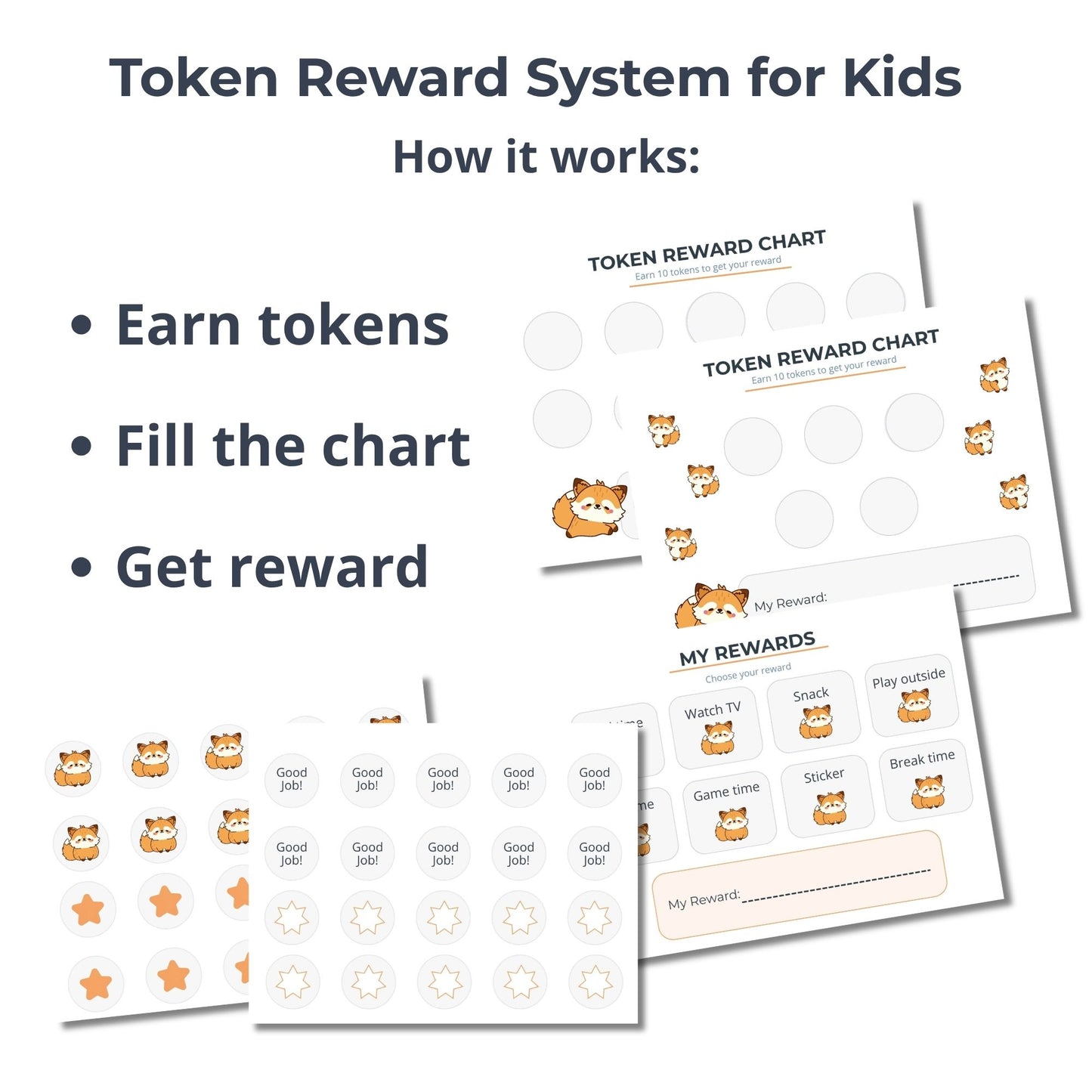 autism behavior chart printable with tokens
