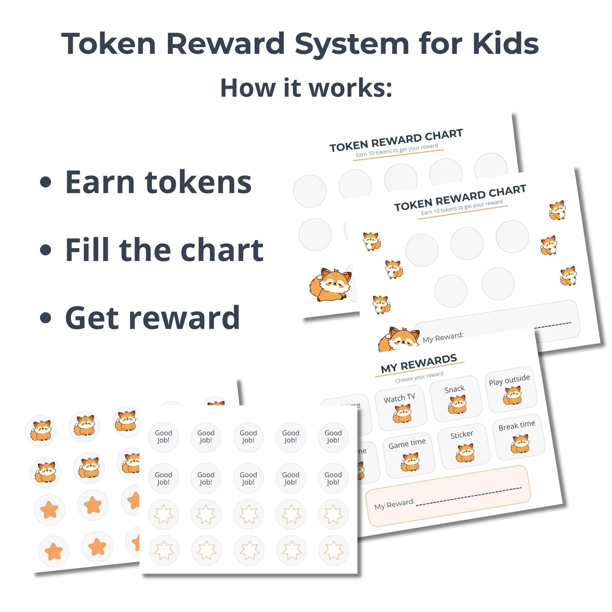autism behavior chart printable with tokens