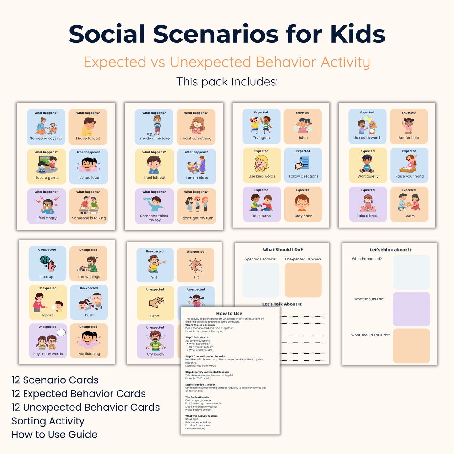 social scenarios sel activity for autism adhd support
