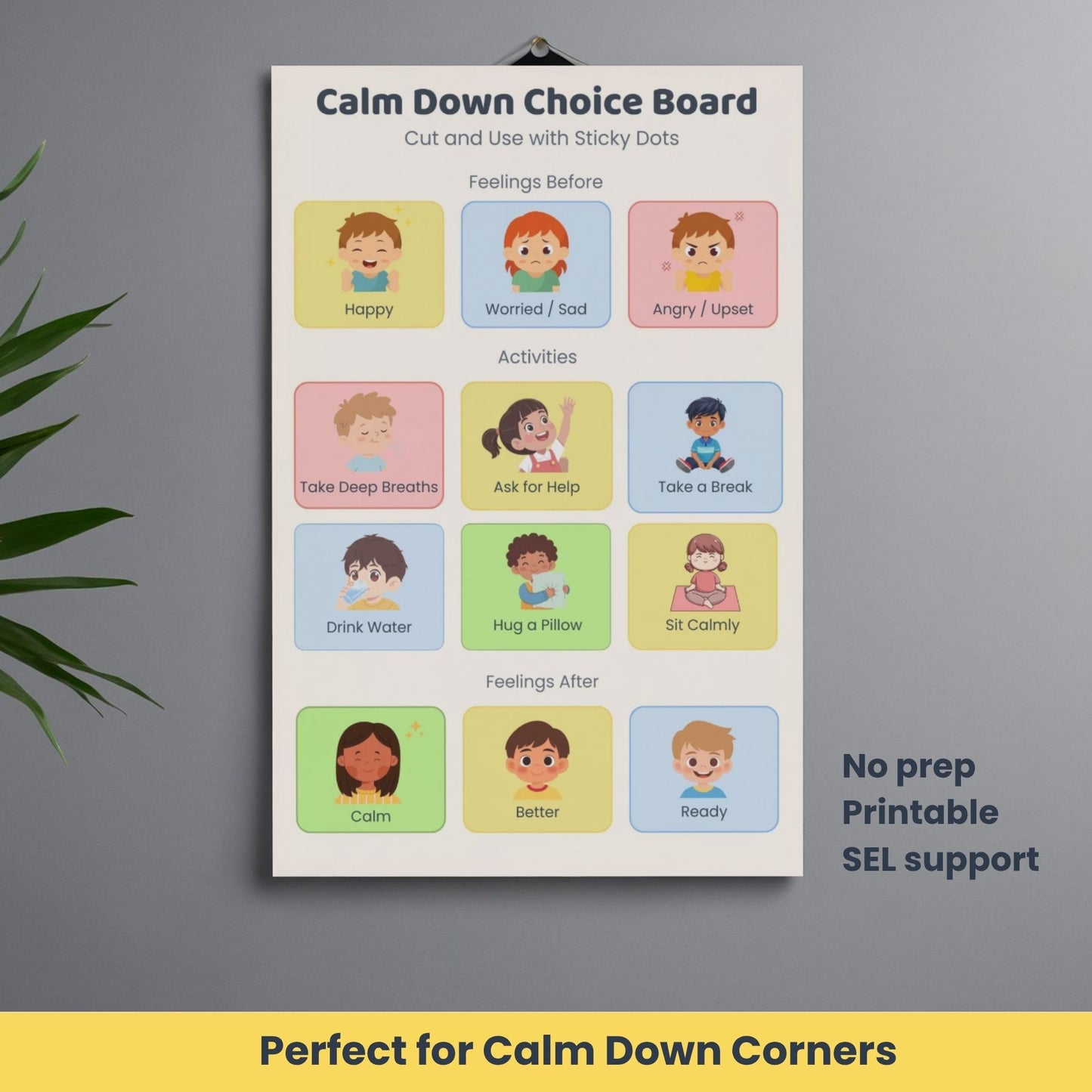 emotional regulation coping skills chart for autism and ADHD support