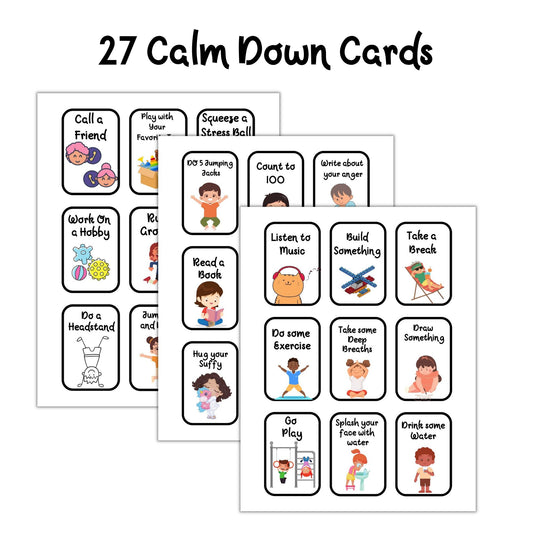 Calm Down Corner Bundle for Kids Cool Down Printable Parent Resource Calming Tools Emotional Regulation Kids Managing Feelings School