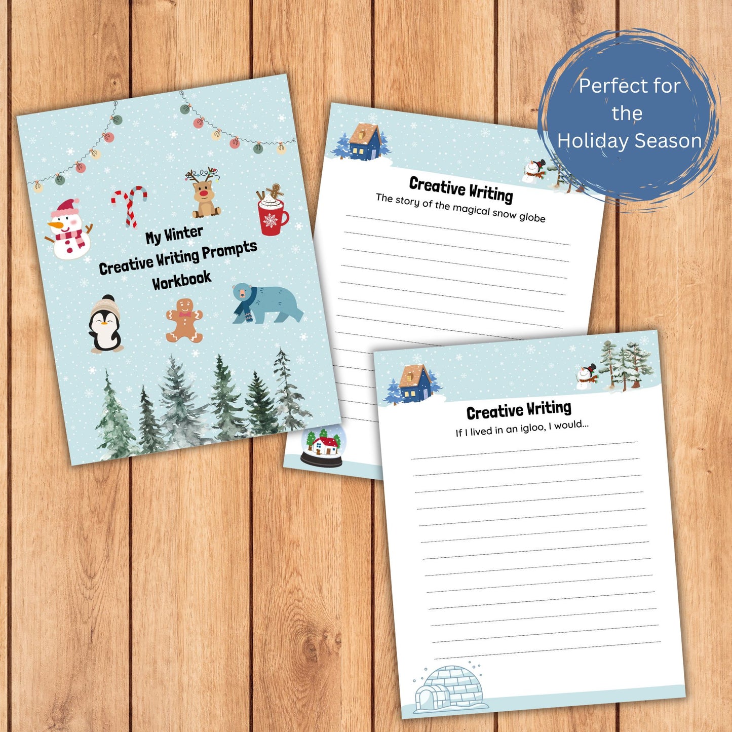 Winter Creative Writing Prompt Bundle 20 Printable Writing Activities Elementary Writing Lessons Homeschool Learning Grade One Writing Pack