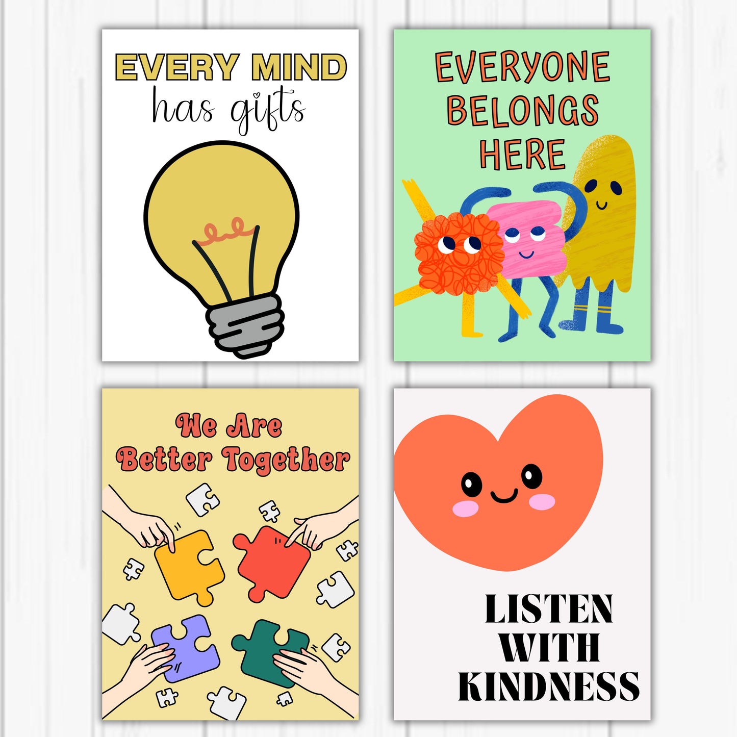 Printable neurodiversity posters for special education classroom