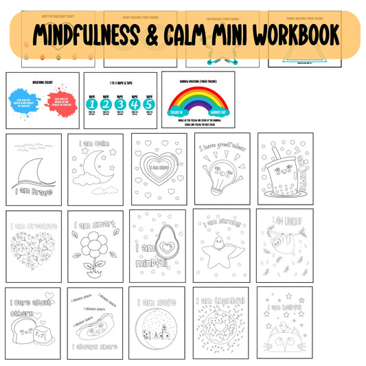 Calming Corner Mini Workbook – Coping Skills for Kids, Self-Regulation & Mindfulness Activities, Social Emotional Learning (SEL) Psychology Resource