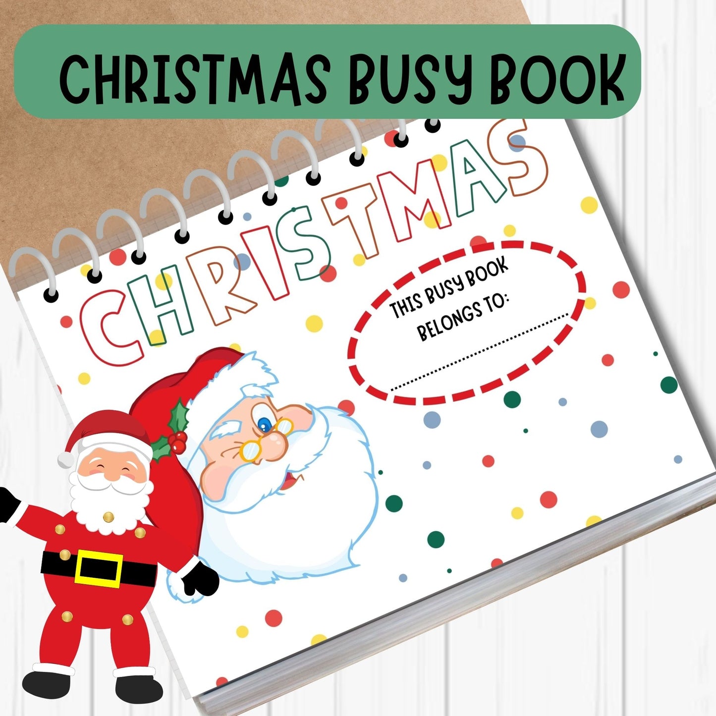 Christmas Busy Book for Toddlers Preschool & Kindergarten | Holiday Learning Folder | Printable Christmas Activities for Kids