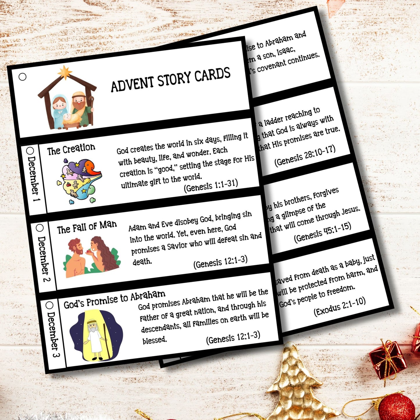 Advent Story Cards for Kids, Christmas Story Cards, Bible Story, Homeschool Printable, Sunday School Activity, Homeschool Preschool