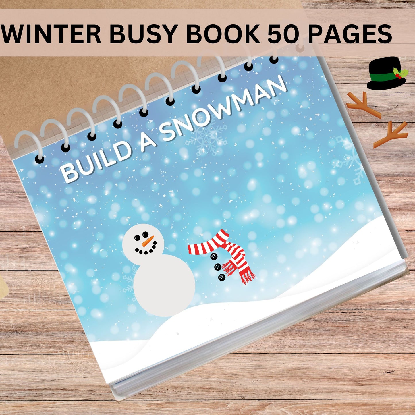 Winter Printable Busy Book Preschool Learning Binder Preschool & Toddler Learning Activities Homeschool Kindergarten Activity Book