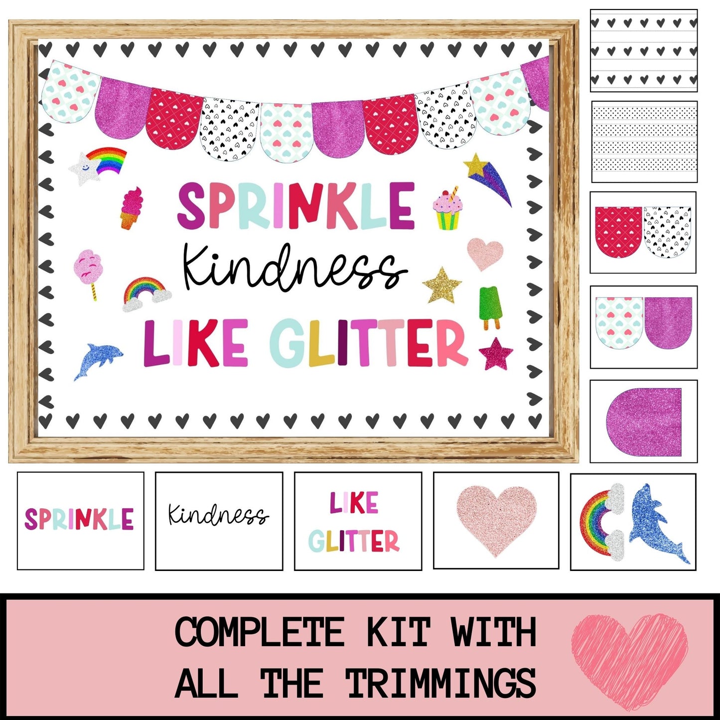 Valentine's Day Bulletin Board and Door Decor | Pastel Kindness Theme for Classroom Decor | Valentines Classroom Decor