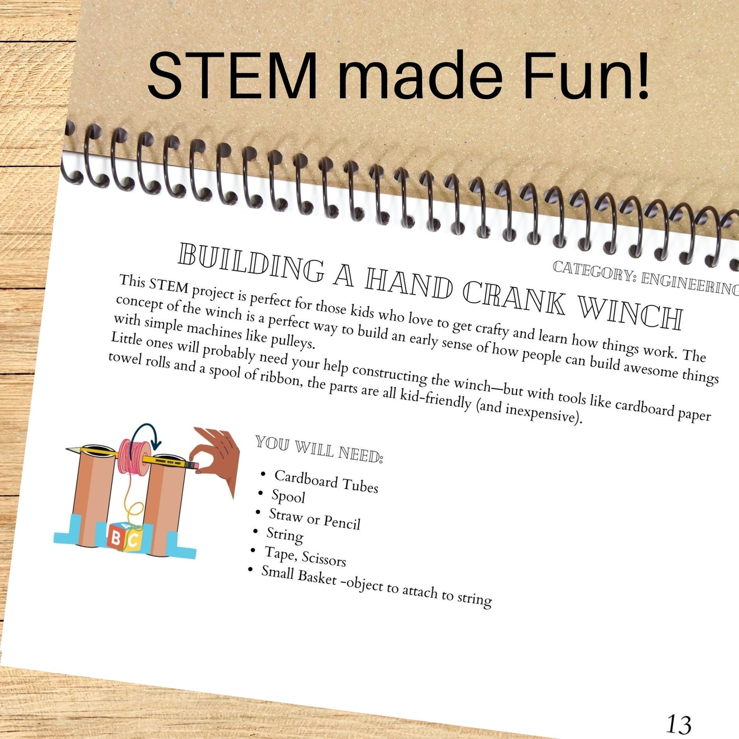 STEM Kit Activities STEM Homeschool Learning DIY stem Activities for kids Science and Engineering Projects for kids Stem Learning Binder Kids