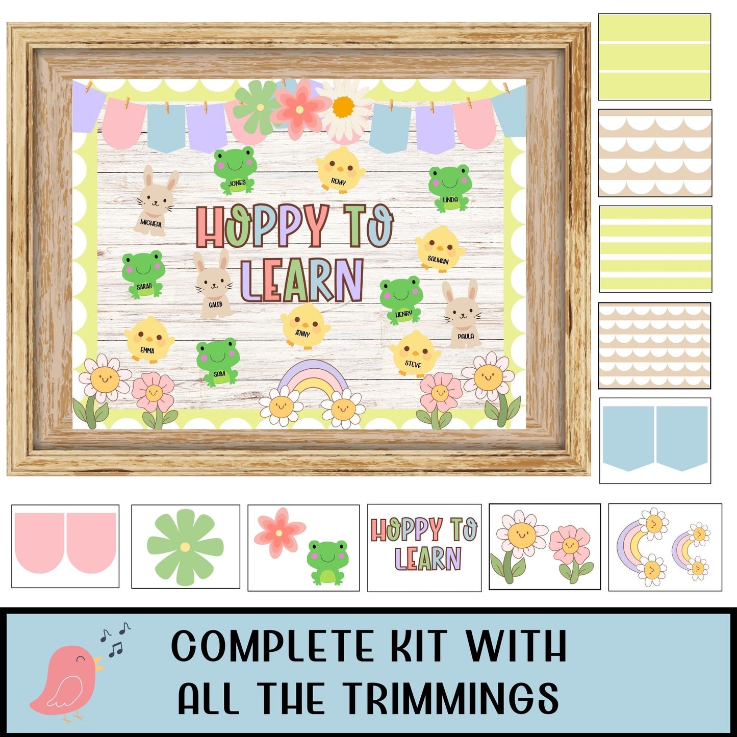 Spring Bulletin Board Kit | Easter & St. Patrick’s Day Classroom Decor | March & April Bulletin Board Display