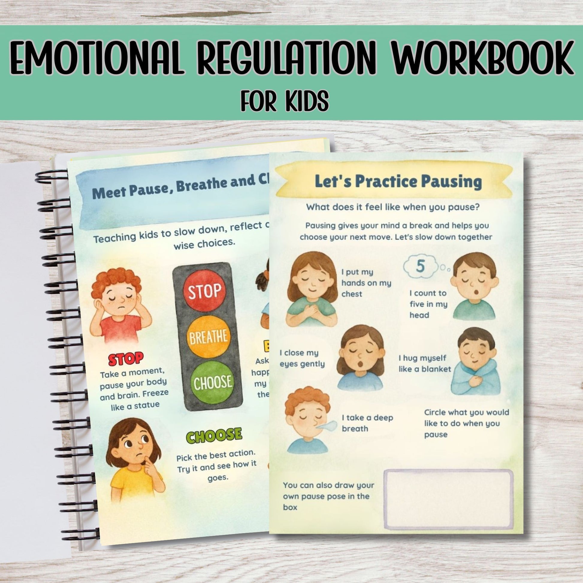 SEL Calm Down Worksheets for Children – Mindfulness and Coping Tools