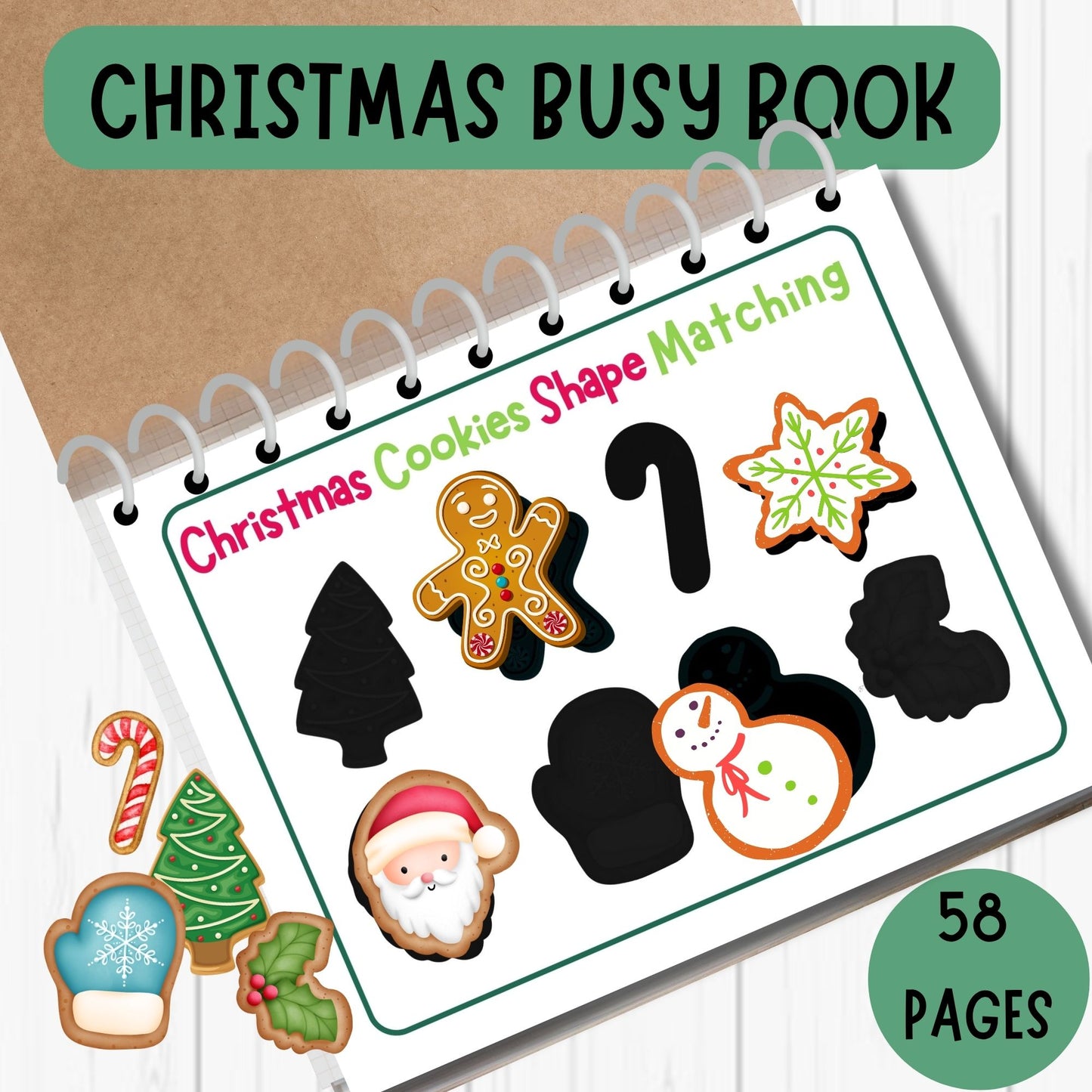 Christmas Busy Book for Toddlers Preschool & Kindergarten | Holiday Learning Folder | Printable Christmas Activities for Kids