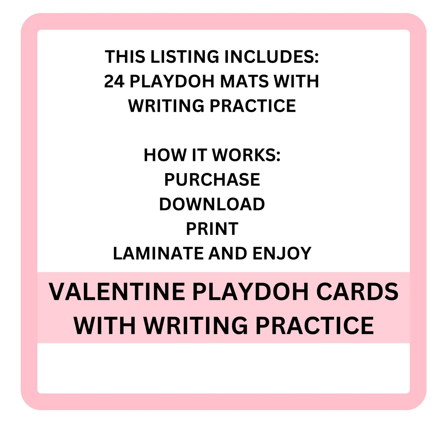 Valentine's Day Play Dough Mats | Printable Play Doh Activities for Toddlers, Preschool, Kindergarten & Pre-K | Fine Motor Skills Learning