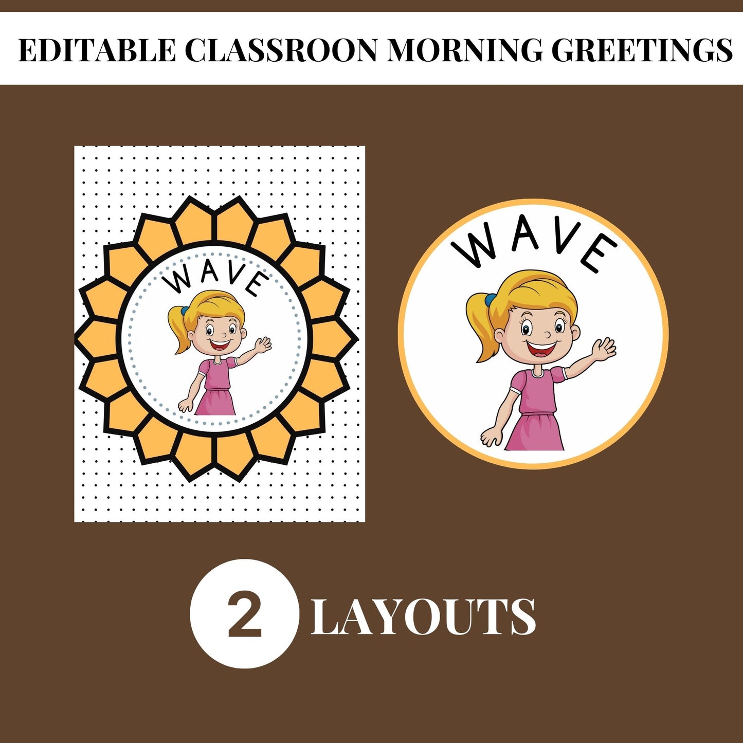 Classroom Morning Greeting Display Bundle | Printable Morning Greeting Choices for Students | Elementary Classroom Decor