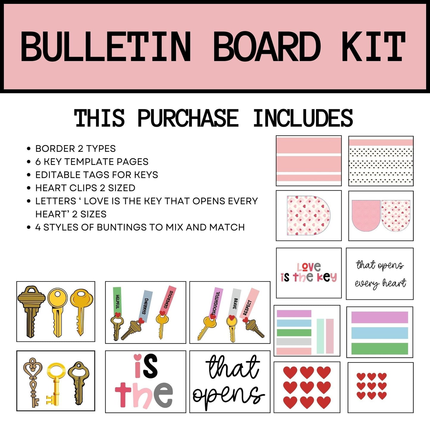 Valentines Bulletin Board Pastel Bulletin Board Editable Affirmation Bulletin Board Kit February Bulletin Board Kindness Bulletin Board With Student Activity