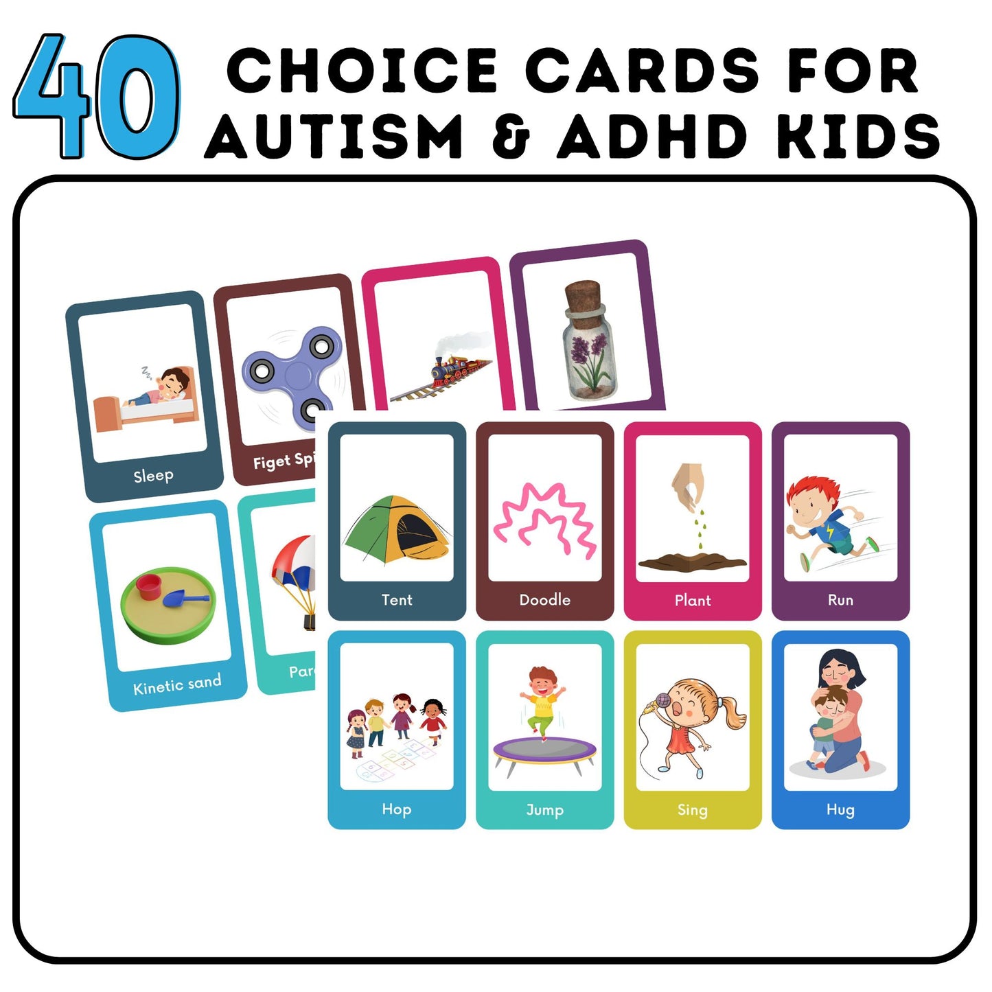 Daily Choice Cards for Autism and ADHD | Visual Communication and ABA Therapy Printable
