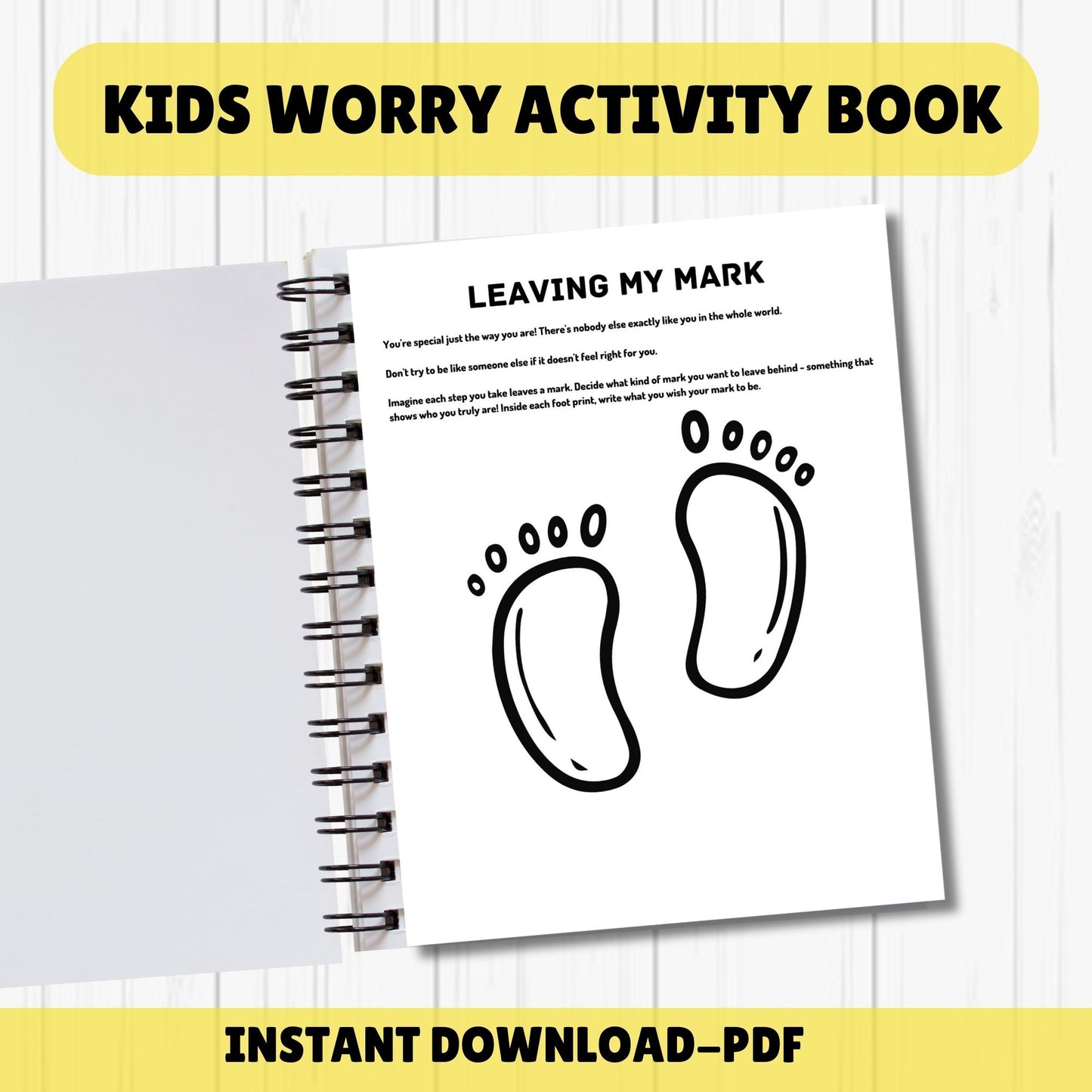 Worry anxiety workbook for kids CBT worksheets therapy office decor school counselling resources counseling games coping skills for kids