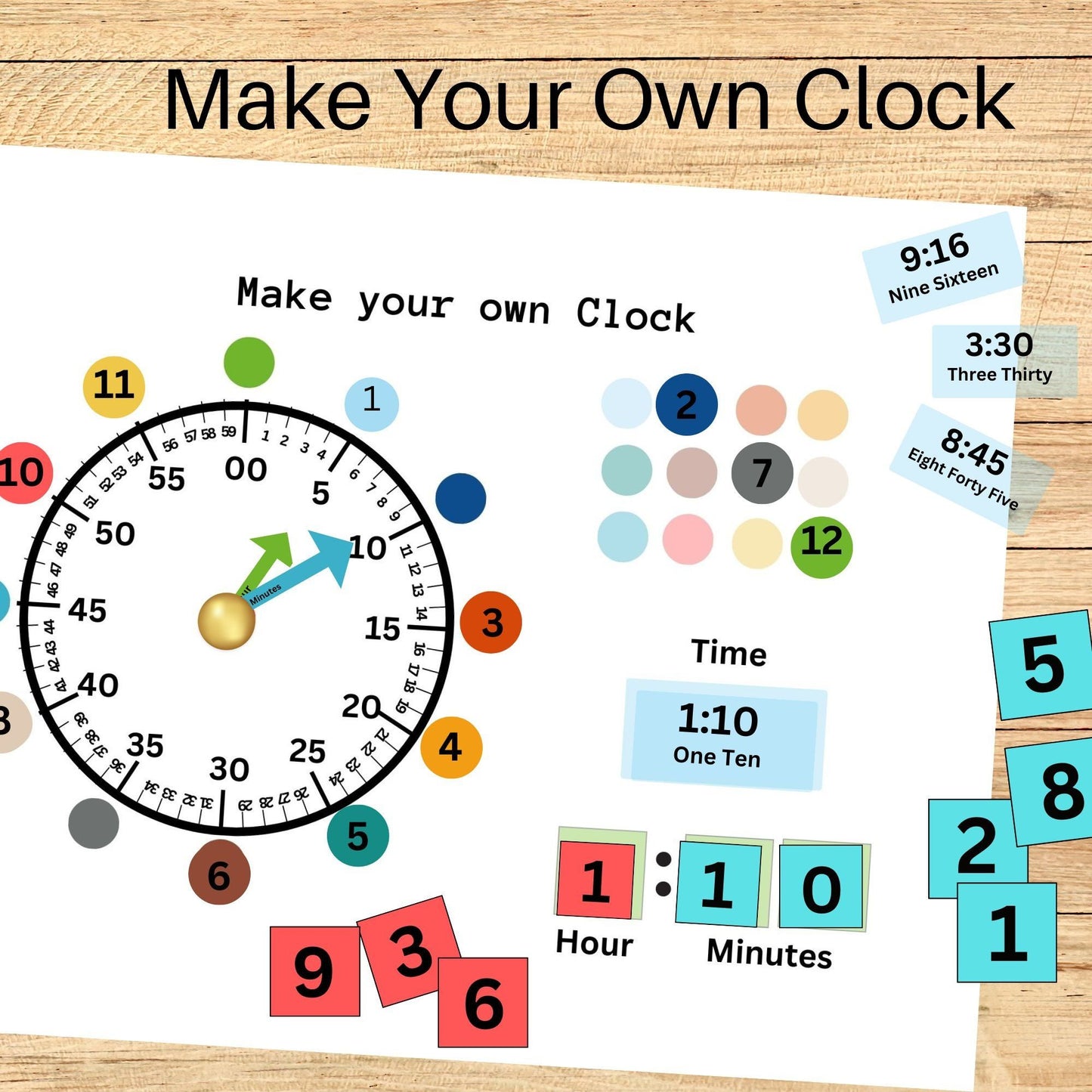 Telling Time Busy Book | Learn to Tell Time | Analog Clock, AM/PM & 24-Hour Day Activities for Kids