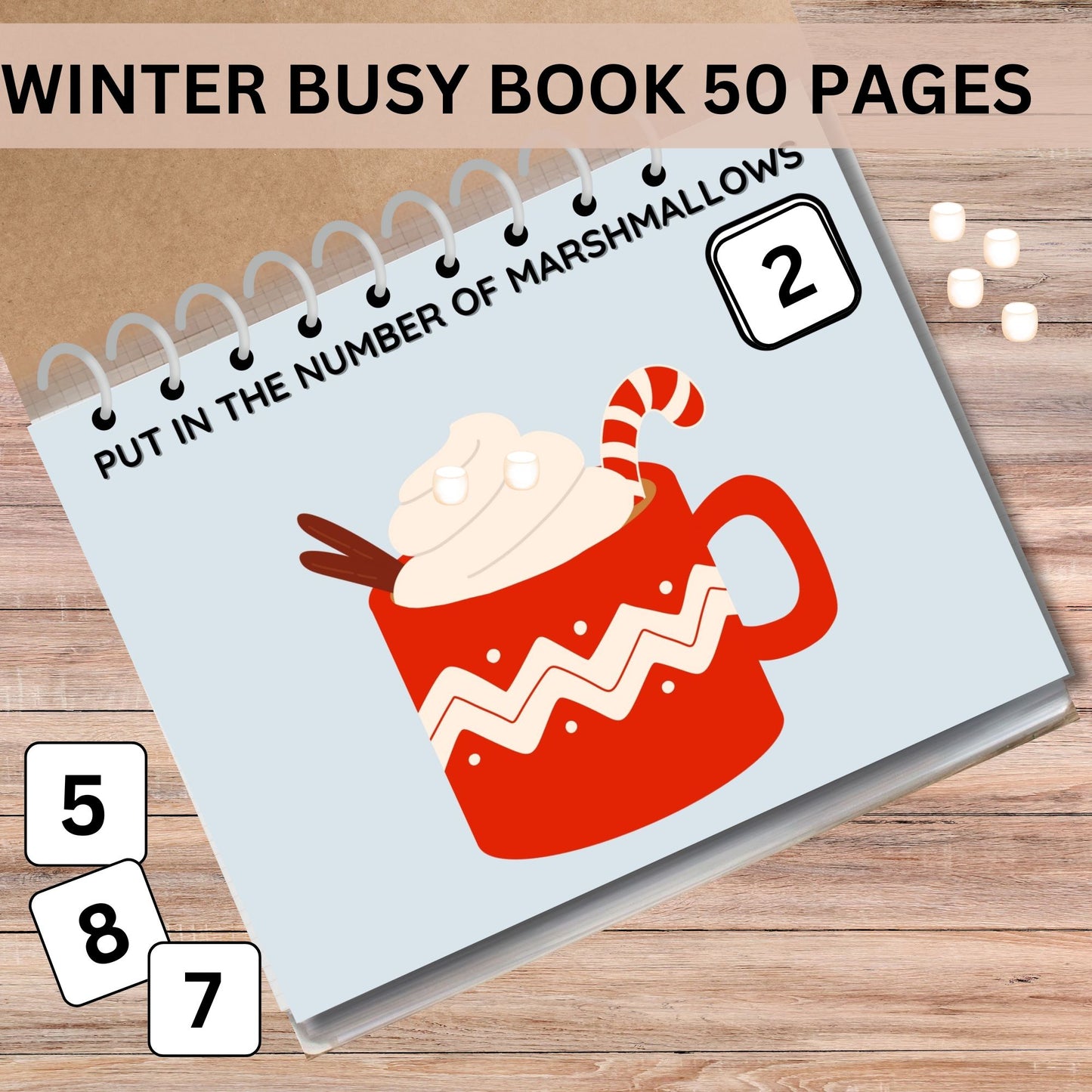 Winter Printable Busy Book Preschool Learning Binder Preschool & Toddler Learning Activities Homeschool Kindergarten Activity Book