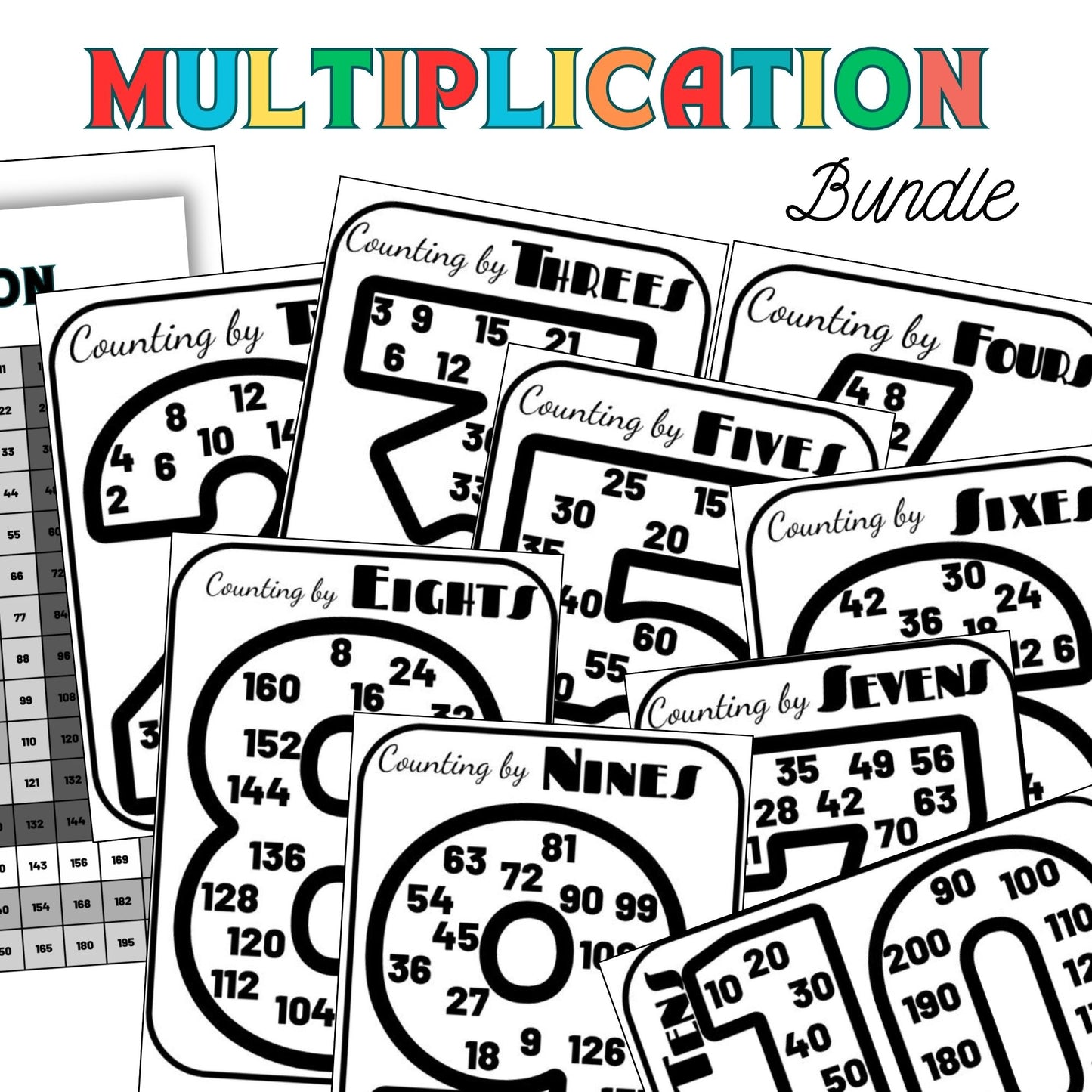 Skip Counting Cards Printable | Multiplication Practice for Kids | Homeschool Math Activity | Early Math Skills & Skip Counting Resources