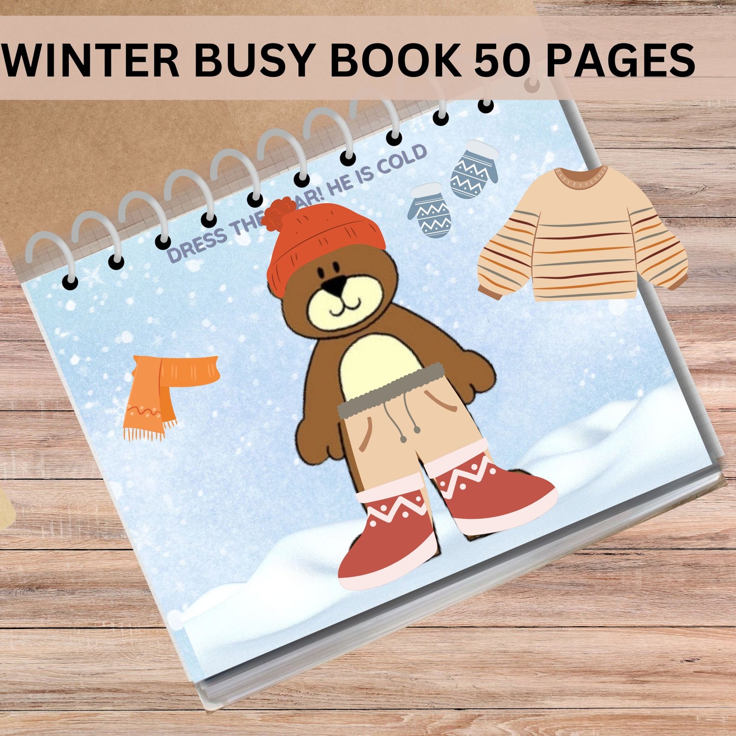 Winter Printable Busy Book Preschool Learning Binder Preschool & Toddler Learning Activities Homeschool Kindergarten Activity Book