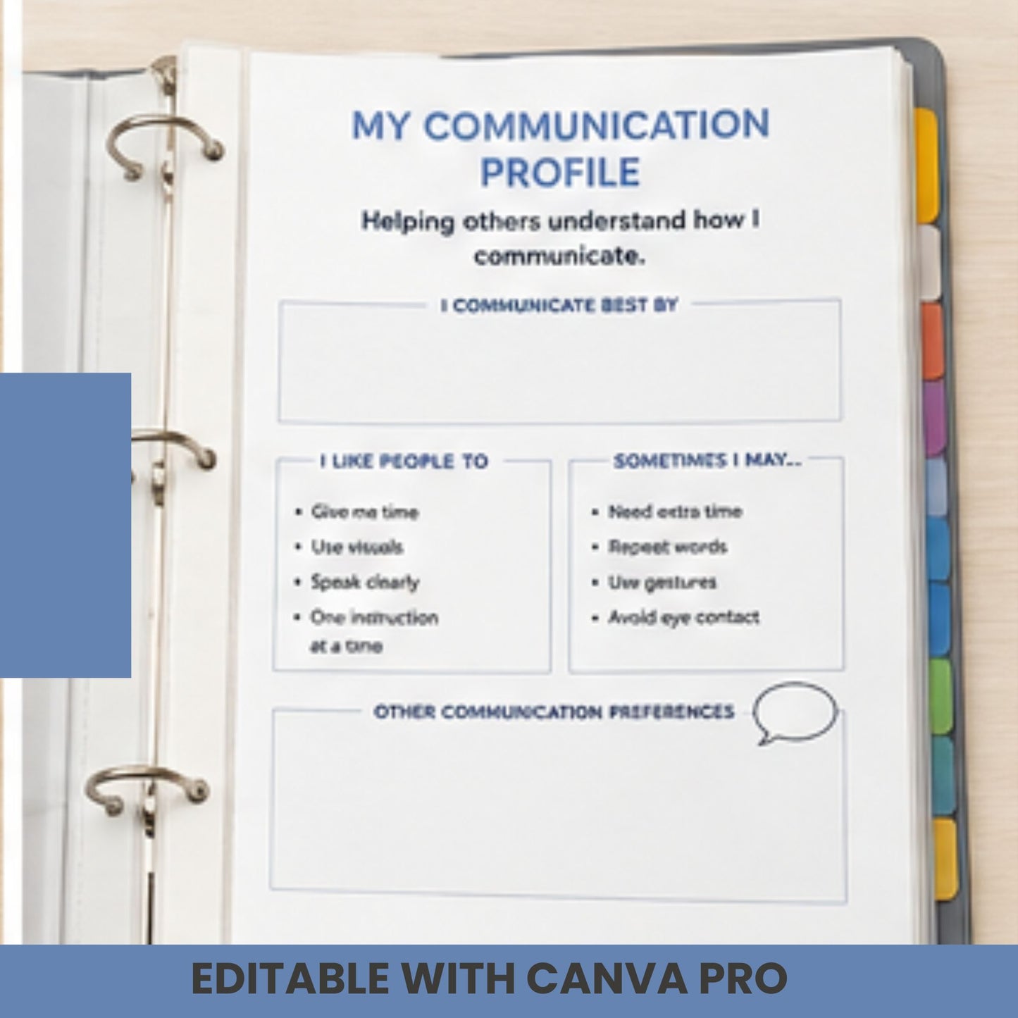 Editable Autism All About Me Student Profile | Special Education