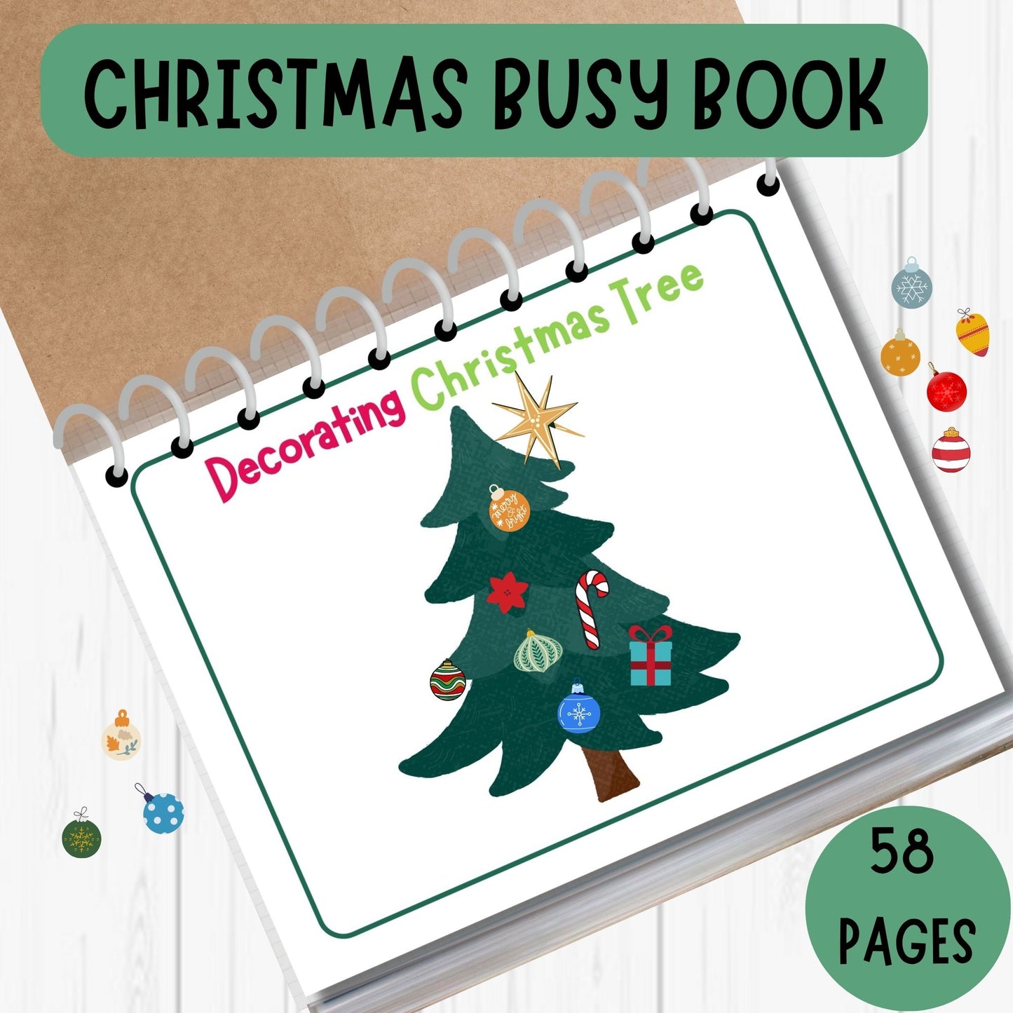 Christmas Busy Book for Toddlers Preschool & Kindergarten | Holiday Learning Folder | Printable Christmas Activities for Kids