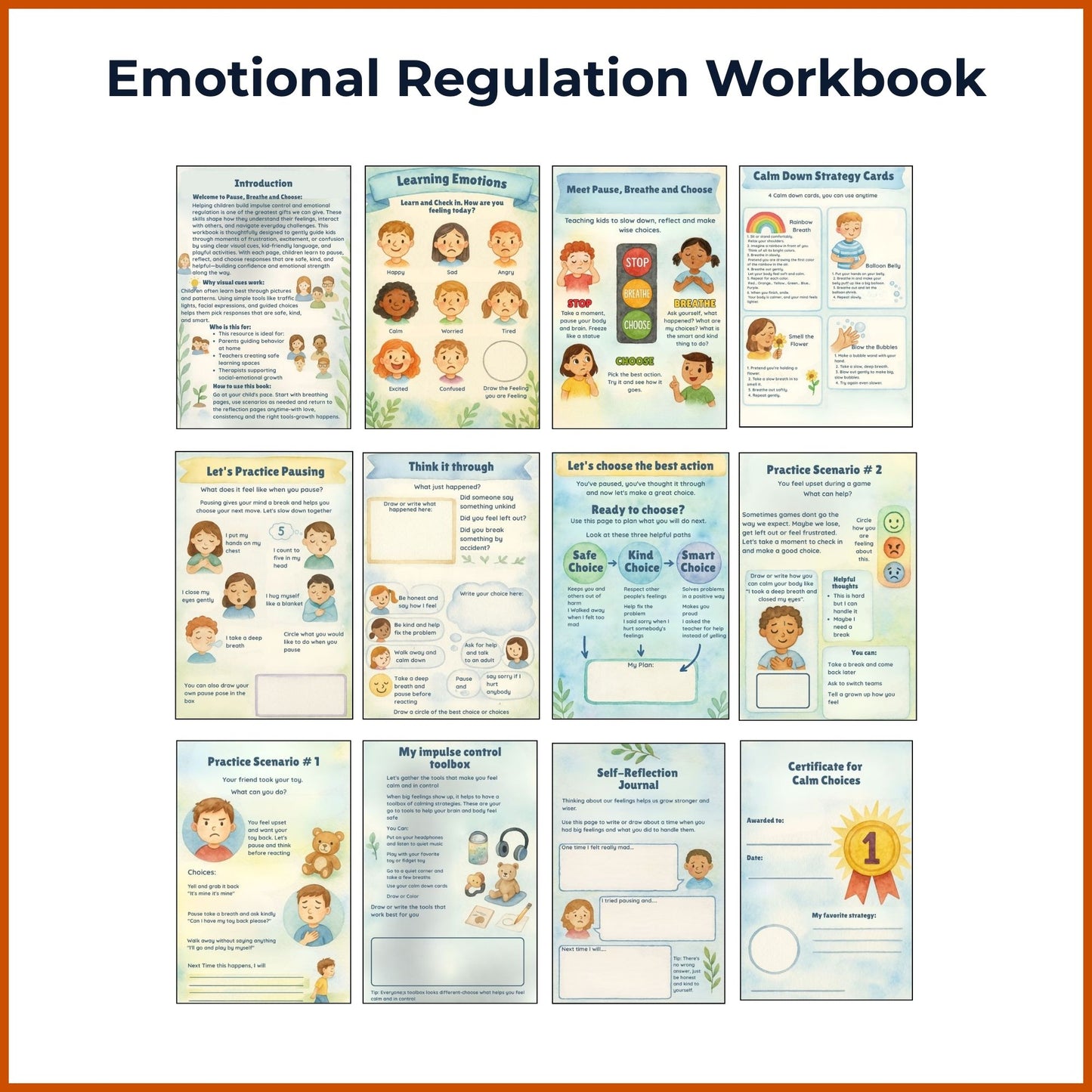 Behavior support printable toolkit for home and classroom